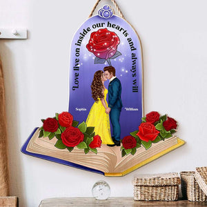 Personalized Gifts For Couple Wood Sign Love Live On Inside Our Hearts And Always Will 01OHDT150224PA - Wood Signs - GoDuckee