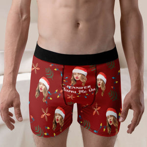 Custom Photo Gifts For Couple Boxer Briefs Christmas 04XQMH110924 - Boxer Briefs - GoDuckee