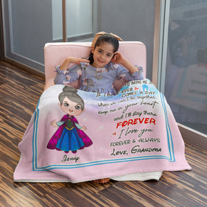 To My Grandkid, Gift For Grandkid, Personalized Blanket, Prince And Princess Blanket 05HUHN070823HA - Blanket - GoDuckee