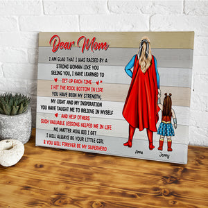 Personalized Gifts For Mom Canvas Print You Will Forever Be My Superhero 05qhtn010324pa Mother's Day Gifts - Canvas Print - GoDuckee