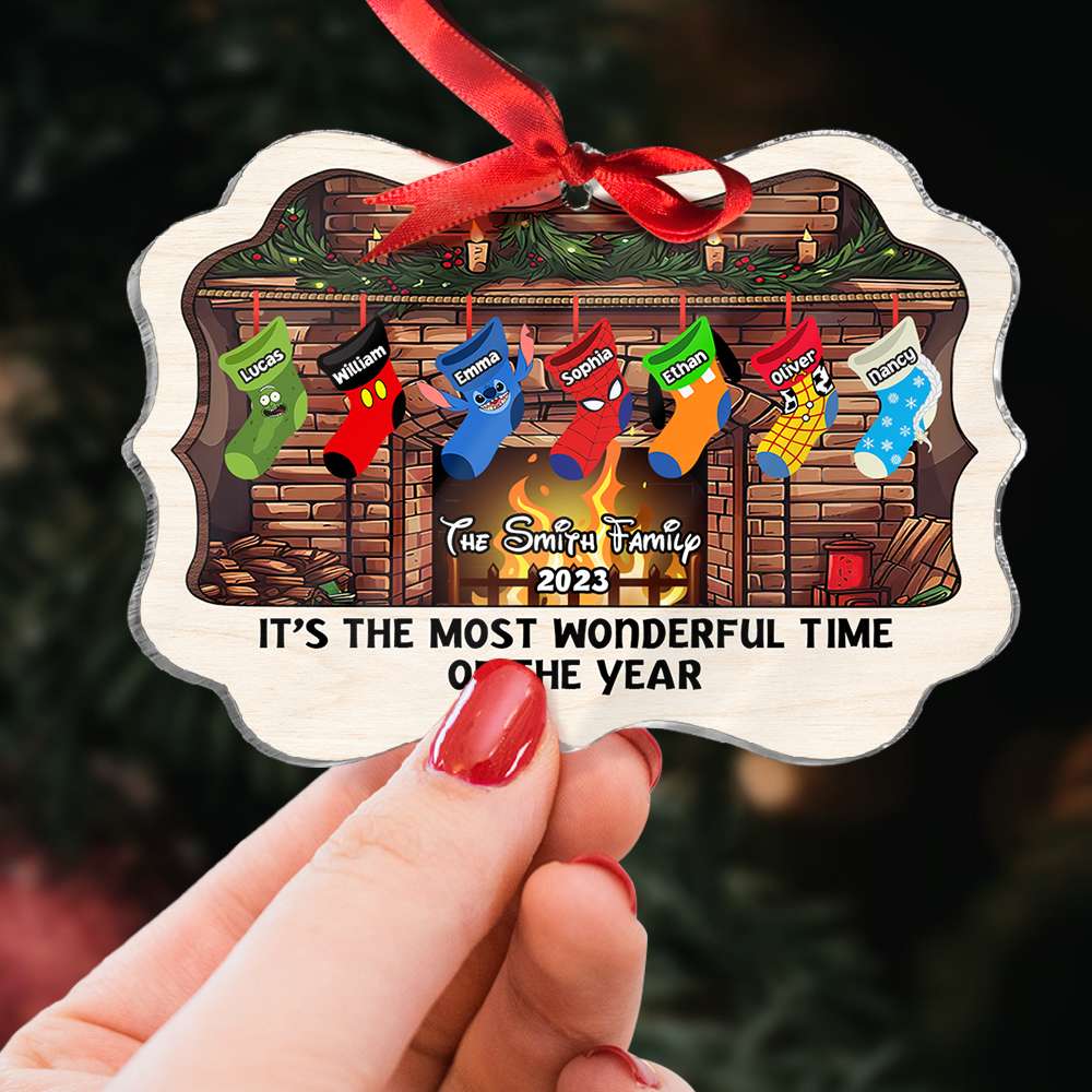 Socks - It's The Most Wonderful Time Of The Year 07ACDT071123 Personalized Ornament, Gifts For Family - Ornament - GoDuckee