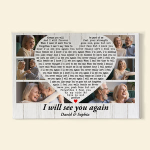 I Will See You Again, Custom Couple Photo Canvas Print, Gift For Couple, Memorial Gifts - Poster & Canvas - GoDuckee
