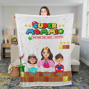 Personalized Gifts For Mom Blanket Super Mom 03ACHU220325PA - Blanket - GoDuckee