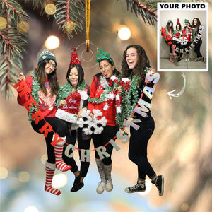 Custom Photo Gifts For Besties, Upload Friends Photo Christmas Ornament 44pgxx290824 - Ornament - GoDuckee