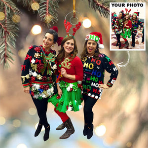 Custom Photo Gifts For Besties, Upload Friends Photo Christmas Ornament 44pgxx290824 - Ornament - GoDuckee