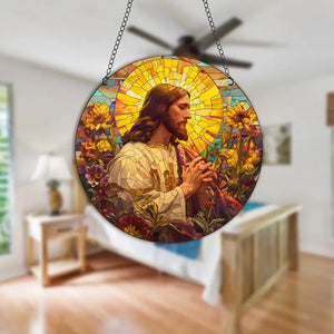 Jesus Printed Acrylic Hanging Suncatcher Ornament 14ACXX270824 - Ornament - GoDuckee