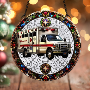 Personalized Christmas Gifts For Firefighter Suncatcher Ornament 78acpu290824 - Ornament - GoDuckee