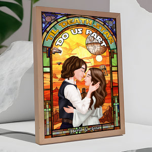 Personalized Gifts For Couple Light Frame Till Death 01qhpu060224pa - Canvas Print - GoDuckee