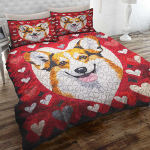 Corgi Dog Christmas Quilt Bed Set Gifts For Dog Lovers 04HUDT051124 - Blanket - GoDuckee