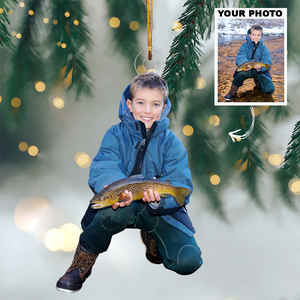 Custom Photo Gifts For Fishing Lover, Upload Fishing Photo Christmas Ornament 40pgxx290824 - Ornament - GoDuckee