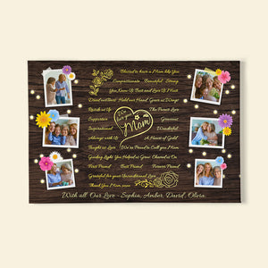 Custom Photo Gifts For Mom Personalized Canvas Print Bless To Have A Mom Like You - Canvas Print - GoDuckee