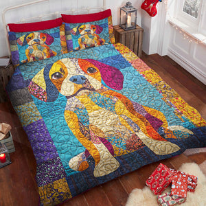 Beagle Dog Christmas Quilt Bed Set Gifts For Dog Lovers 03HUDT051124 - Blanket - GoDuckee