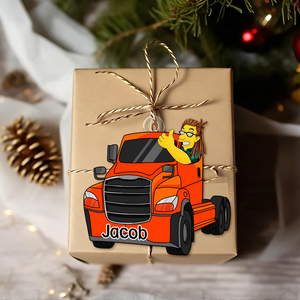 Personalized Gifts For Trucker Christmas Ornament 04acpu111124hg - Ornament - GoDuckee