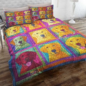 Labrador Retriever Dog Christmas Quilt Bed Set Gifts For Dog Lovers 02HUDT051124 - Blanket - GoDuckee