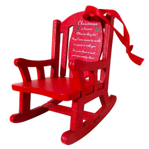 Christmas In Heaven Memorial Ornament 03HUXX060924 Wooden Rocking Chair Ornament For Christmas In Heaven - - GoDuckee