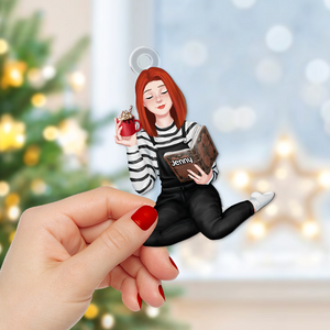 Personalized Christmas Gifts For Reading Girl Ornament 03acpu111124pa - Ornament - GoDuckee