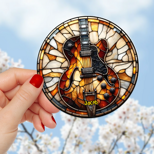 Personalized Gifts For Guitar Lovers Suncatcher Ornament 03acpu300824 - Ornament - GoDuckee