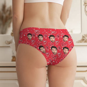 Custom Photo Gifts For Her Women's Briefs These Lips Are Waiting To Be Kissed Funny Valentine's Gifts - Boxers & Briefs - GoDuckee