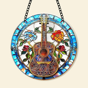 Personalized Gifts For Christmas Suncatcher Ornament 67ACQN240824 Guitarist - Ornament - GoDuckee