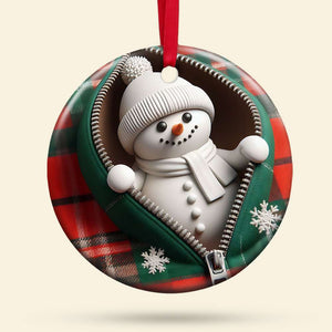 Santa Claus Snowman Gingerbread Ceramic Ornament 03xqtn290824 Christmas Gift - Ornament - GoDuckee