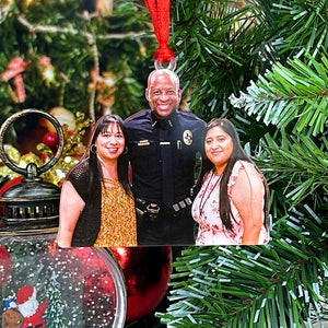 Custom Photo Gifts for Police Officer Ornament 121acvp140924 - Ornament - GoDuckee