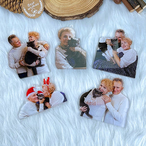 Custom Photo Gifts for Cat Lovers Couple Ornament 115acvp140924 - Ornament - GoDuckee