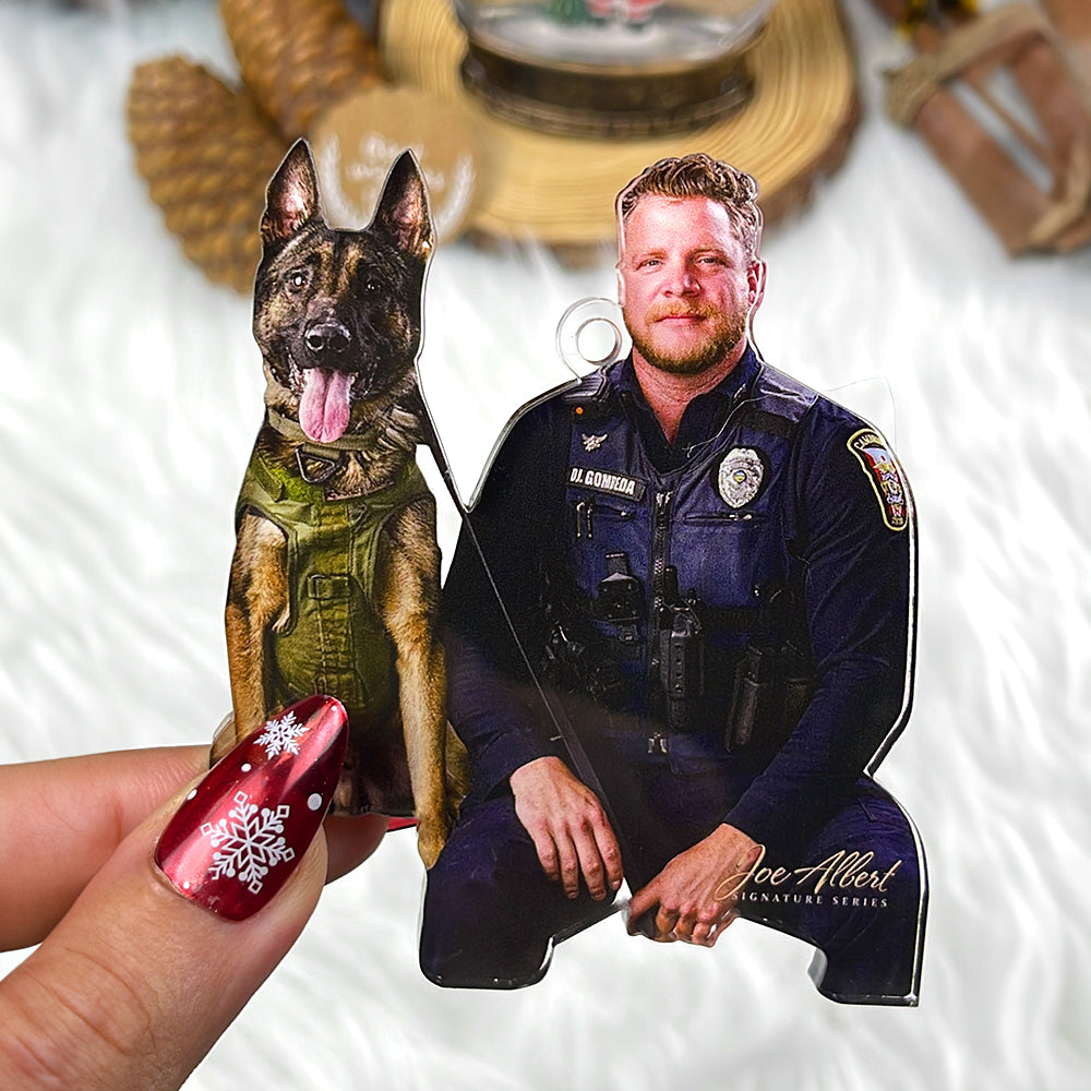 Custom Photo Gifts for Police Ornament 29acvp140924 - Ornament - GoDuckee