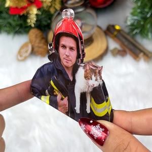 Custom Photo Gifts For Firefighters Ornament 89acvp140924 - Ornament - GoDuckee