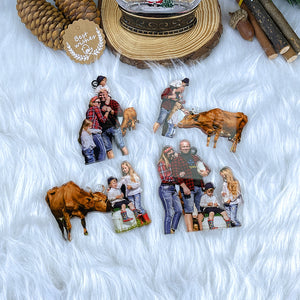 Custom Photo Gifts for Farmers Ornament 28acvp140924 Farm Family - Ornament - GoDuckee