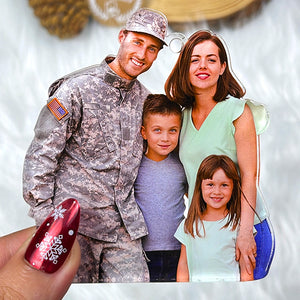 Custom Photo Gifts for Veteran Family Ornament 51acvp140924 - Ornament - GoDuckee