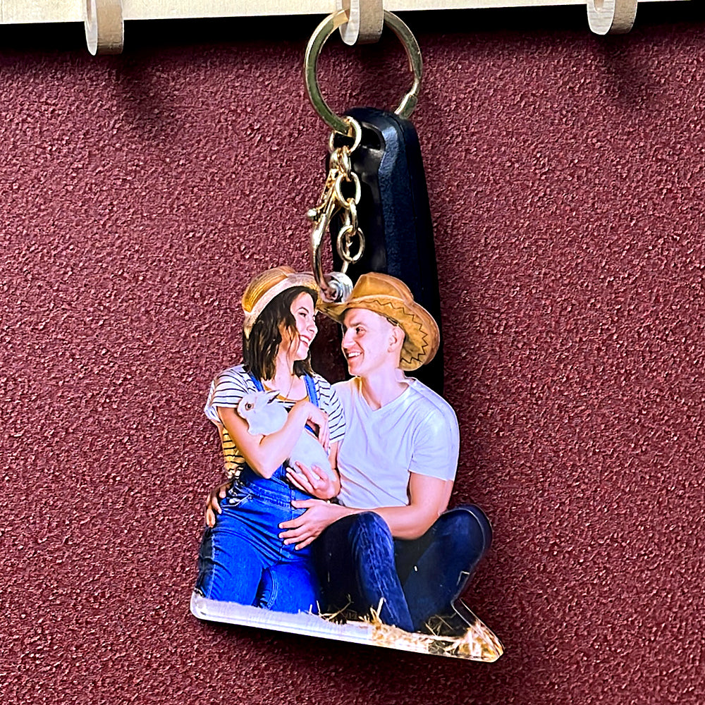 Custom Photo Gifts For Farmers Keychain 187acvp140924 - Keychains - GoDuckee