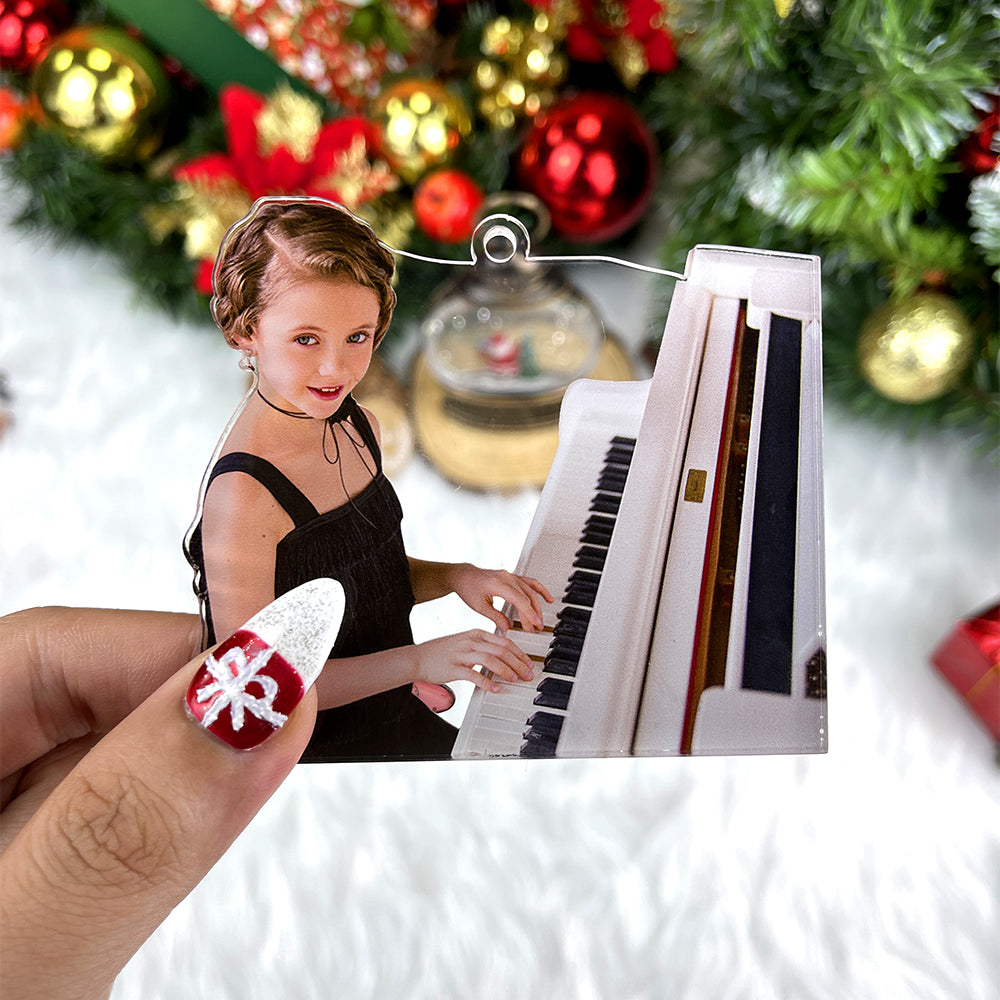 Custom Photo Gifts for Piano Players Ornament 27acvp140924 - Ornament - GoDuckee