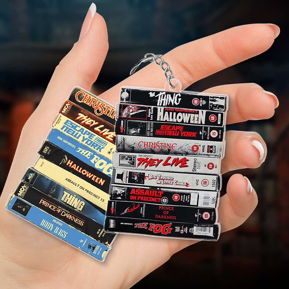 Classic Horror Movies Tape Collection Keychain, Gift For Horror Fans 02qhqn260623 - Keychains - GoDuckee