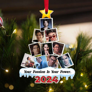 Custom Photo Christmas Gift For Actor Fans 012DGTI140824 - Ornament - GoDuckee