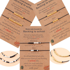 Back To School Hand Woven Bracelet - Gift For Kids - - GoDuckee
