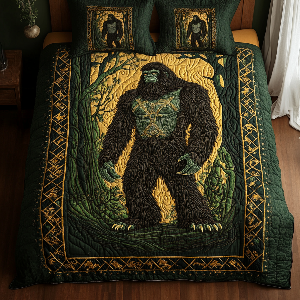 Gifts For Bigfoot Quilt Bed Set Bigfoot Mystic - Blanket - GoDuckee