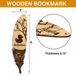 Just One More Page, Personalized Wooden Reading Bookmark 01HUDT241223TM - Bookmarks - GoDuckee