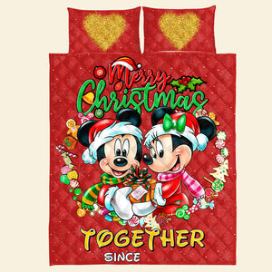 Personalized Gifts For Couple Christmas Red Quilt Bed Set 03ACQN291024 - Blanket - GoDuckee