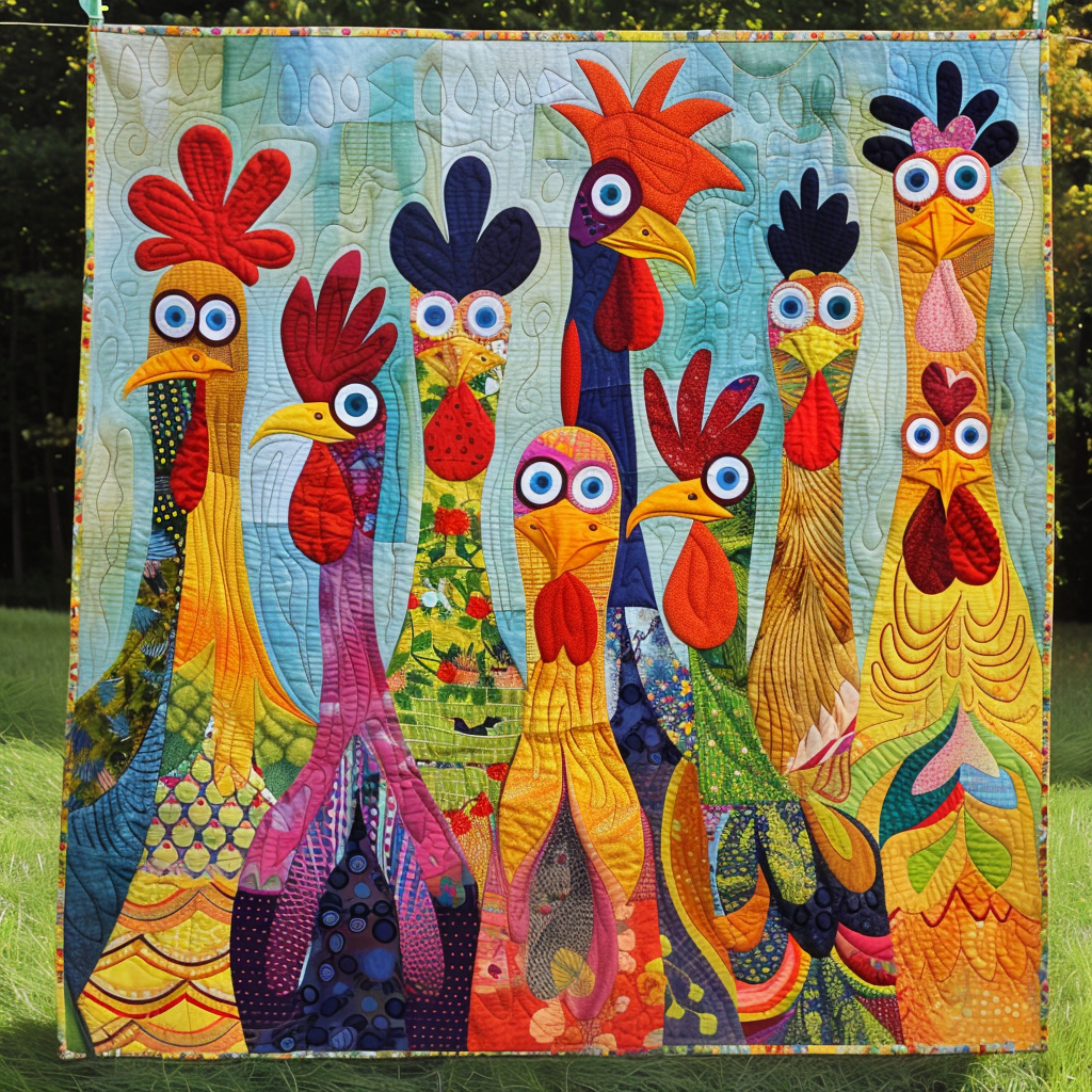 Gifts For Chicken Lover Blanket Chicken Vibrant Village - Blanket - GoDuckee