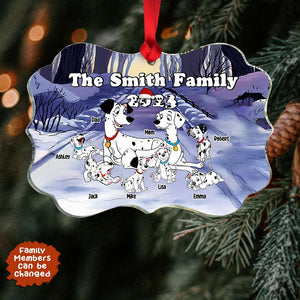 Gift For Family, Personalized Acrylic Ornament, Dalmatians Family Ornament, Christmas Gift 02NAHN131023 - Ornament - GoDuckee