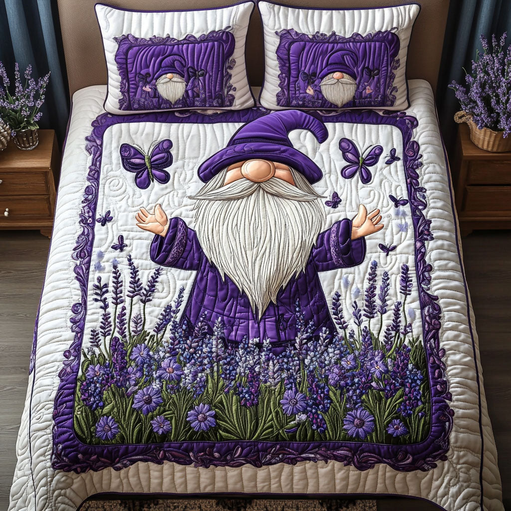 Gifts For Gnome Quilt Bed Set Gnome in Bloom - Blanket - GoDuckee