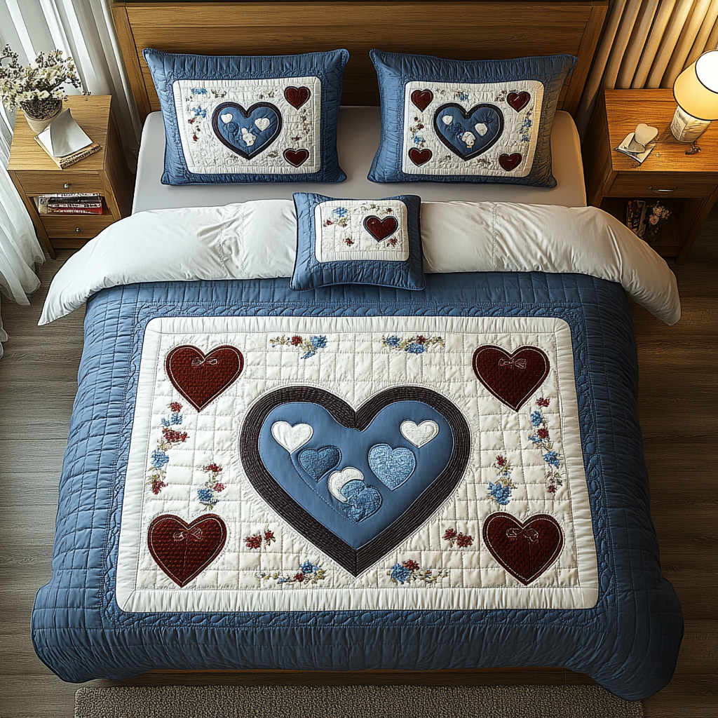 Hearthside Harmony Quilt Bedding Set - Blanket - GoDuckee