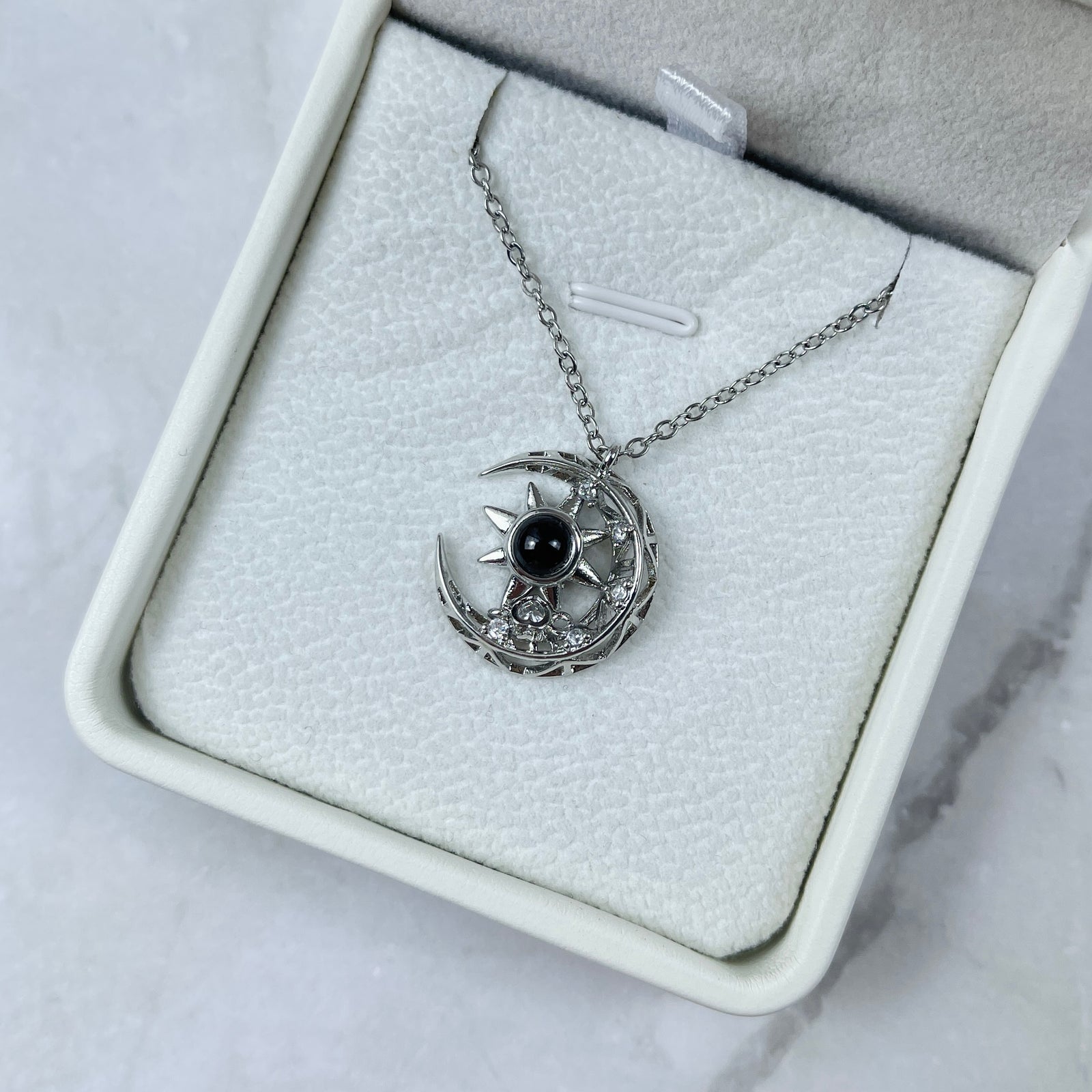 Custom Photo Projection Necklace, Elegant Moonlight Charm 59 08acxx140325 - Necklace - GoDuckee