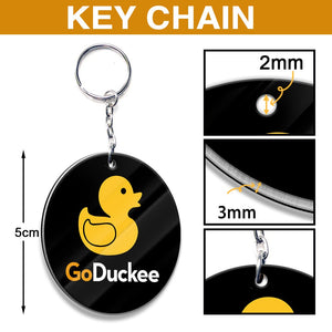 Personalized Couple Keychains - keychain 1 mặt (template 2008*945px để upload + ghép file nếu cần) - Keychains - GoDuckee