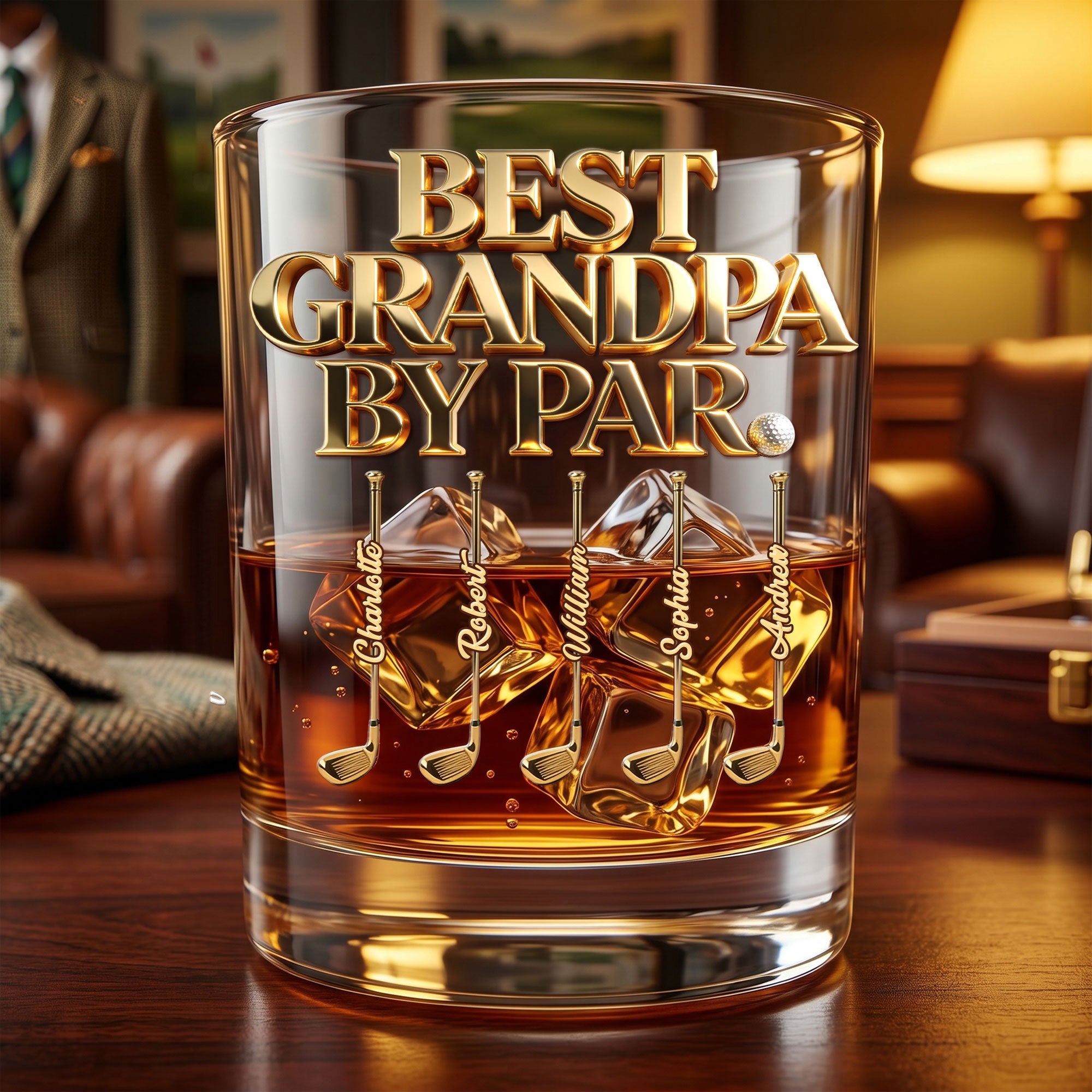Legendary Golf Dad Round Glass - Personalized Gifts For Dads 03PGTI130526 - Glass - GoDuckee