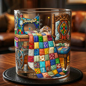 The Quilter's Sanctuary Drinking Glass - Personalized Gifts For Sewing Lovers 04ohti080626
