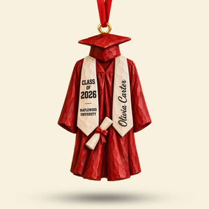 Graduation Gown Ornament - Personalized Gifts For Graduation Celebration Christmas Ornament 01NATI121026 - Ornament - GoDuckee