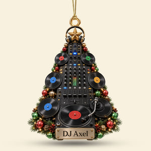 DJ Turntable Christmas Ornament - Personalized Gifts For Music Lovers 03NATI140826