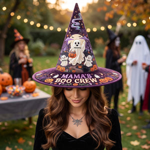 Mama's Boo Crew Quilted Witch Hat - Personalized Halloween Gifts 03TYTI120826 - Quilted Witch Hat - GoDuckee