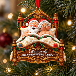 Naughty Christmas Bed Acrylic Ornament - Personalized Gifts For Couples 08NATI231026